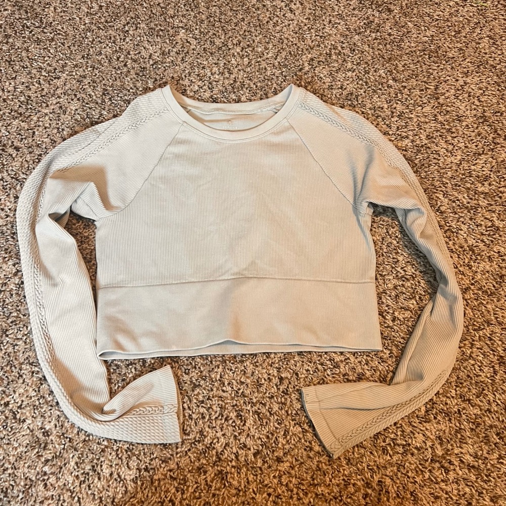 Offline by Aerie Ribbed Cropped Top Long Sleeve Athletic Shirt M